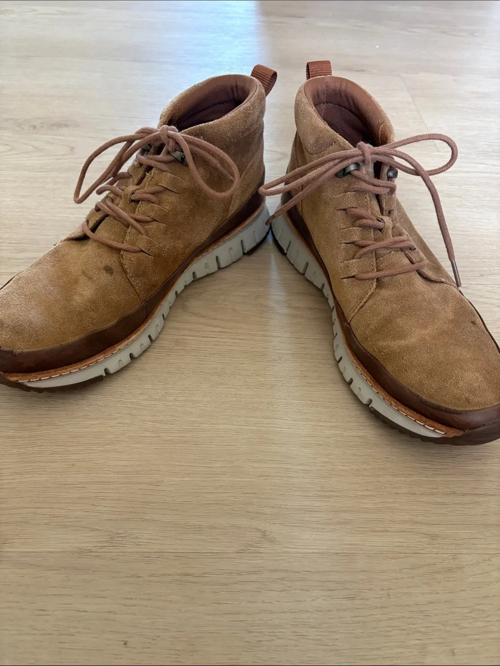 Cole Haan Men's Suede Chukka Boots in Tan and Brown